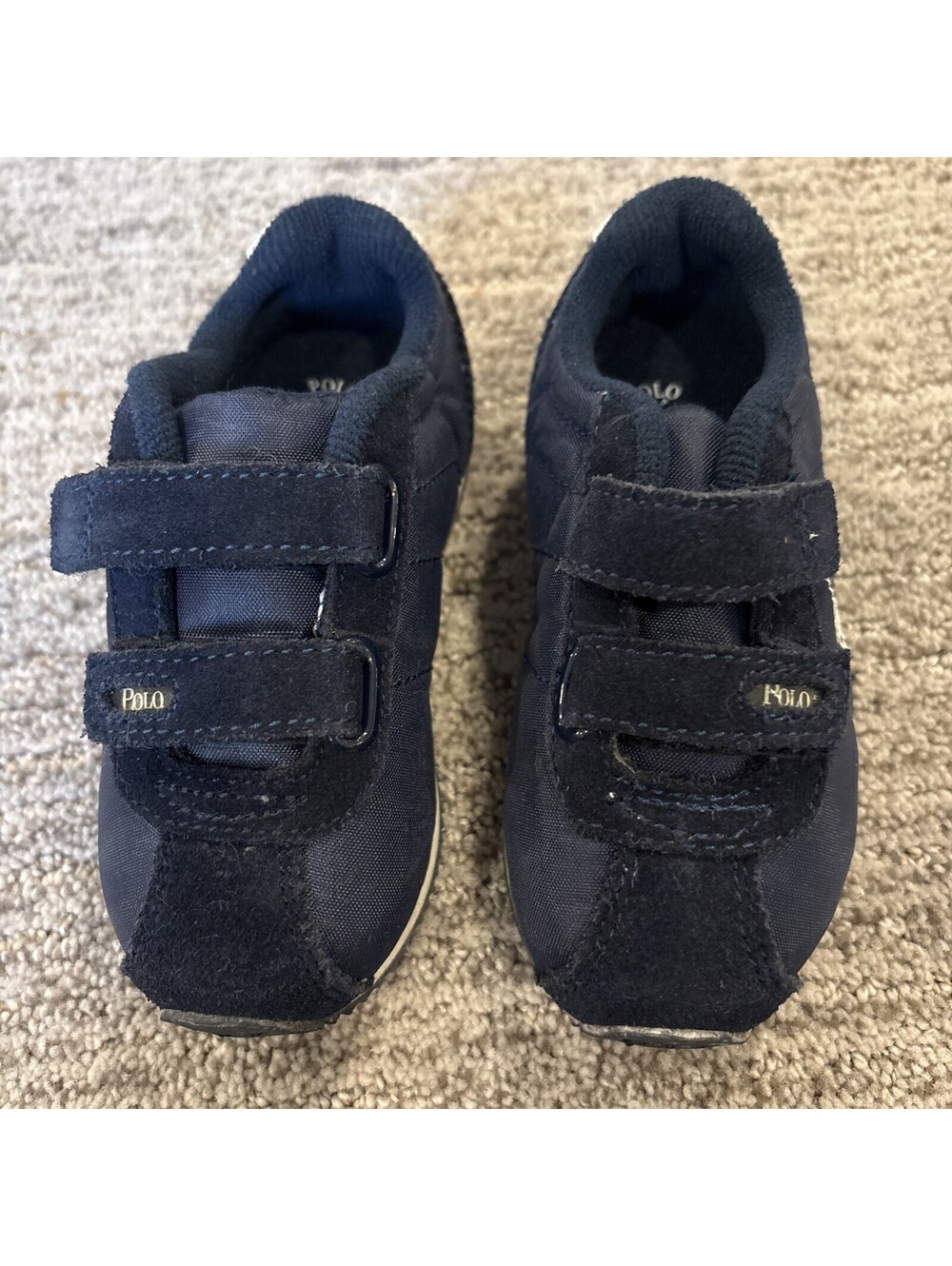 Polo Ralph Lauren toddlers sneakers Size 7 13cm Navy Blue With Straps Pony Logo